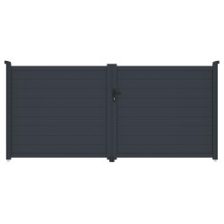 Brána 350x158cm dvojkrídlová, antracitová Brána 350x158cm dvojkrídlová, antracitová